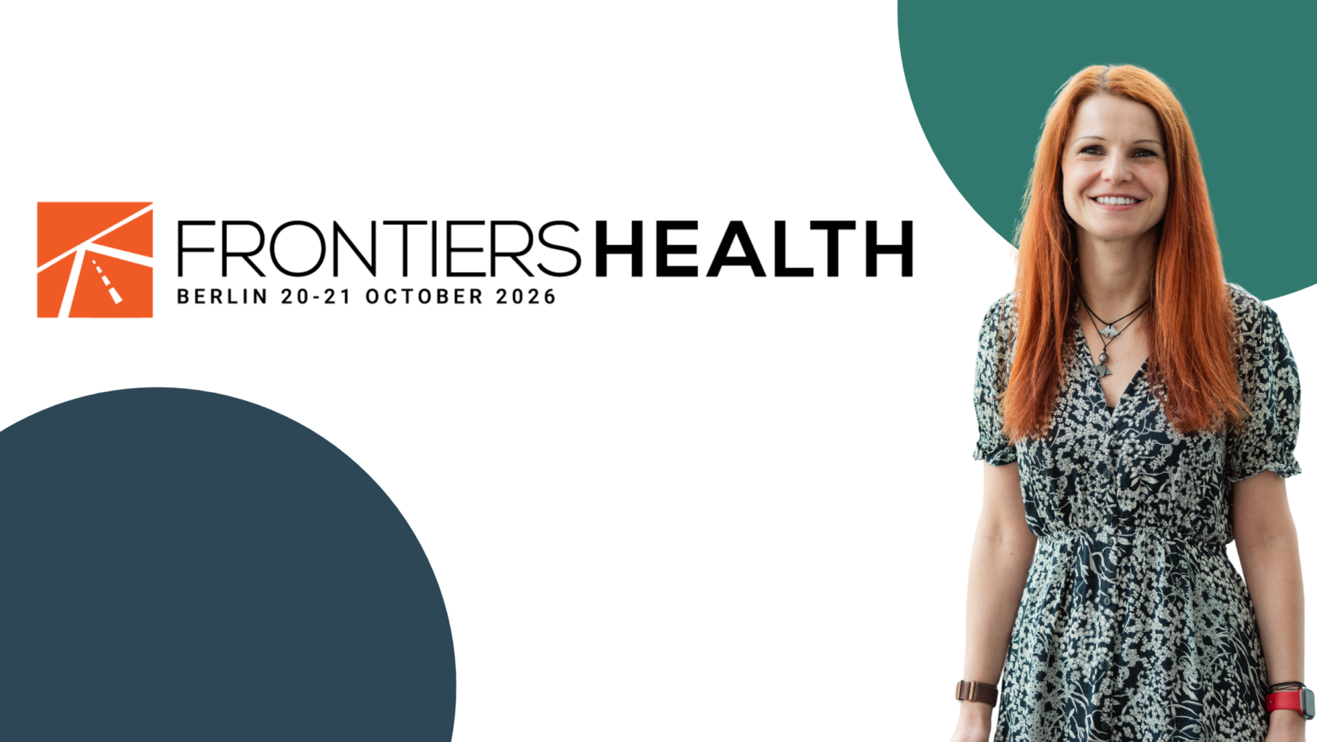 Miriam Schulze, CEO von BAYOOMED, bei der Frontiers Health 2026 im bcc Berlin
